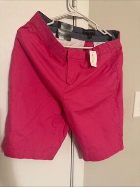 Banana Republic Bright Pink Cotton Bermuda Shorts